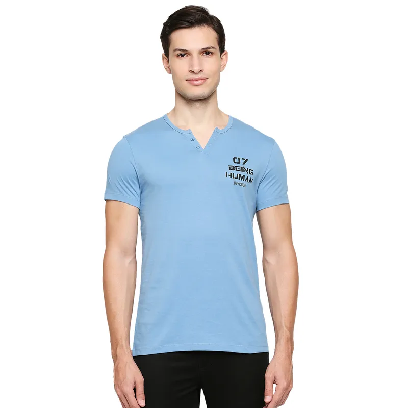Grey Regular Fit Men's Short Sleeves T-Shirt by Being Human Clothing main image 0